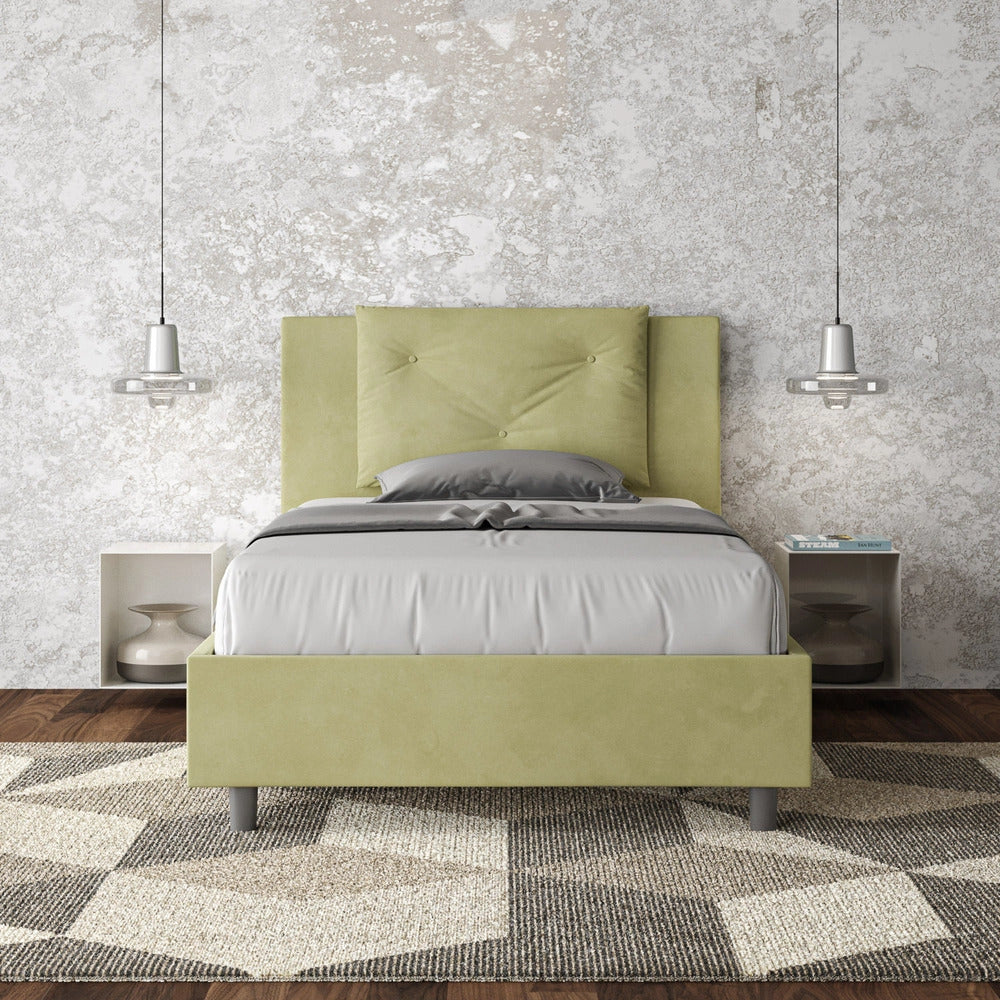 Letto 1 Piazza e Mezzo 110x210 cm con Rete Appia Tè Verde