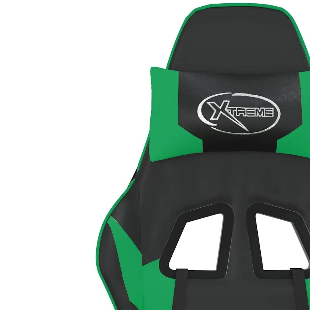 Sedia da Gaming Nera e Verde in Similpelle 3143690