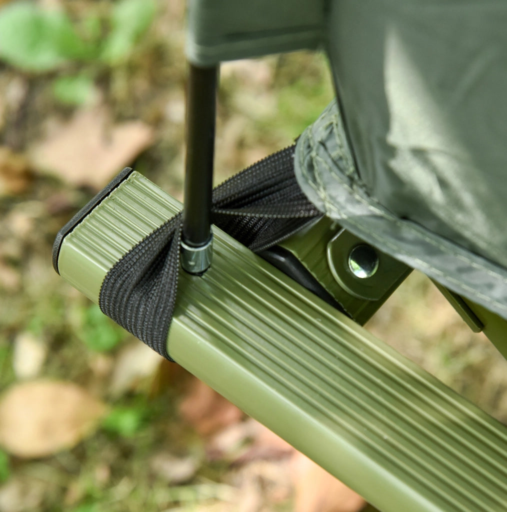Set da campeggio sopraelevato per 2 persone con tenda, materasso e pompa verde