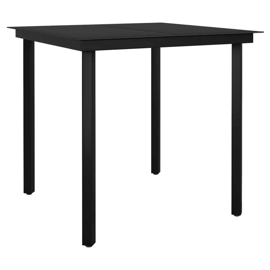 Set da Pranzo per Giardino con cuscino 5 pcs Nero polyrattan 3261671