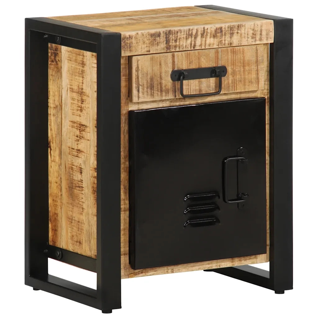 Comodini 2 pz in Legno Massello di Mango Grezzo 4013560