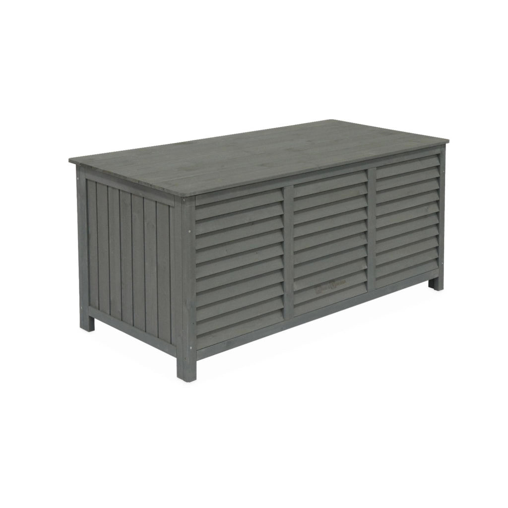 Cassapanca in legno di abete 330l, grigio