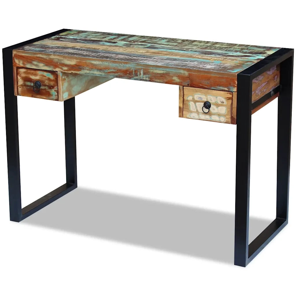 Scrivania in Legno Massello Anticato 243276