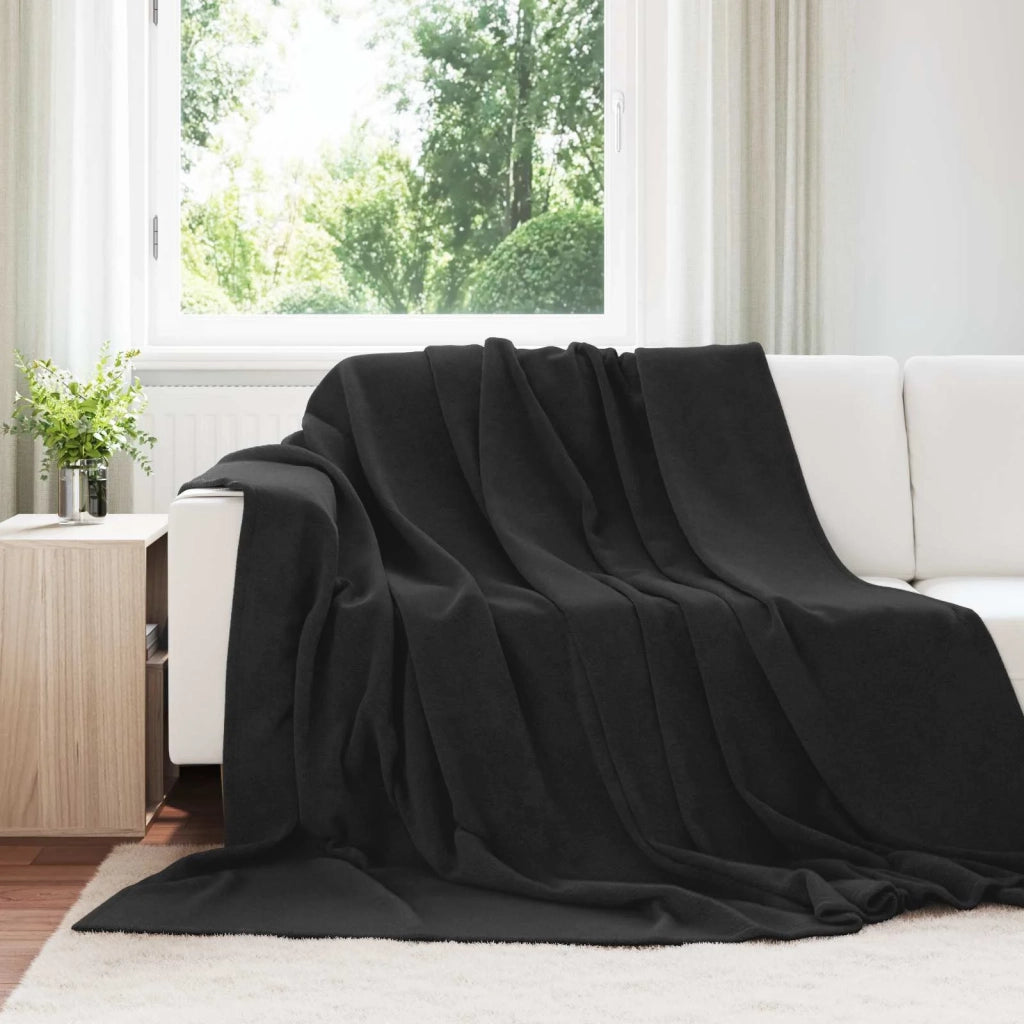 Coperte da Pile 6 pcs Nero 220 x 240 cm Panno 42016811