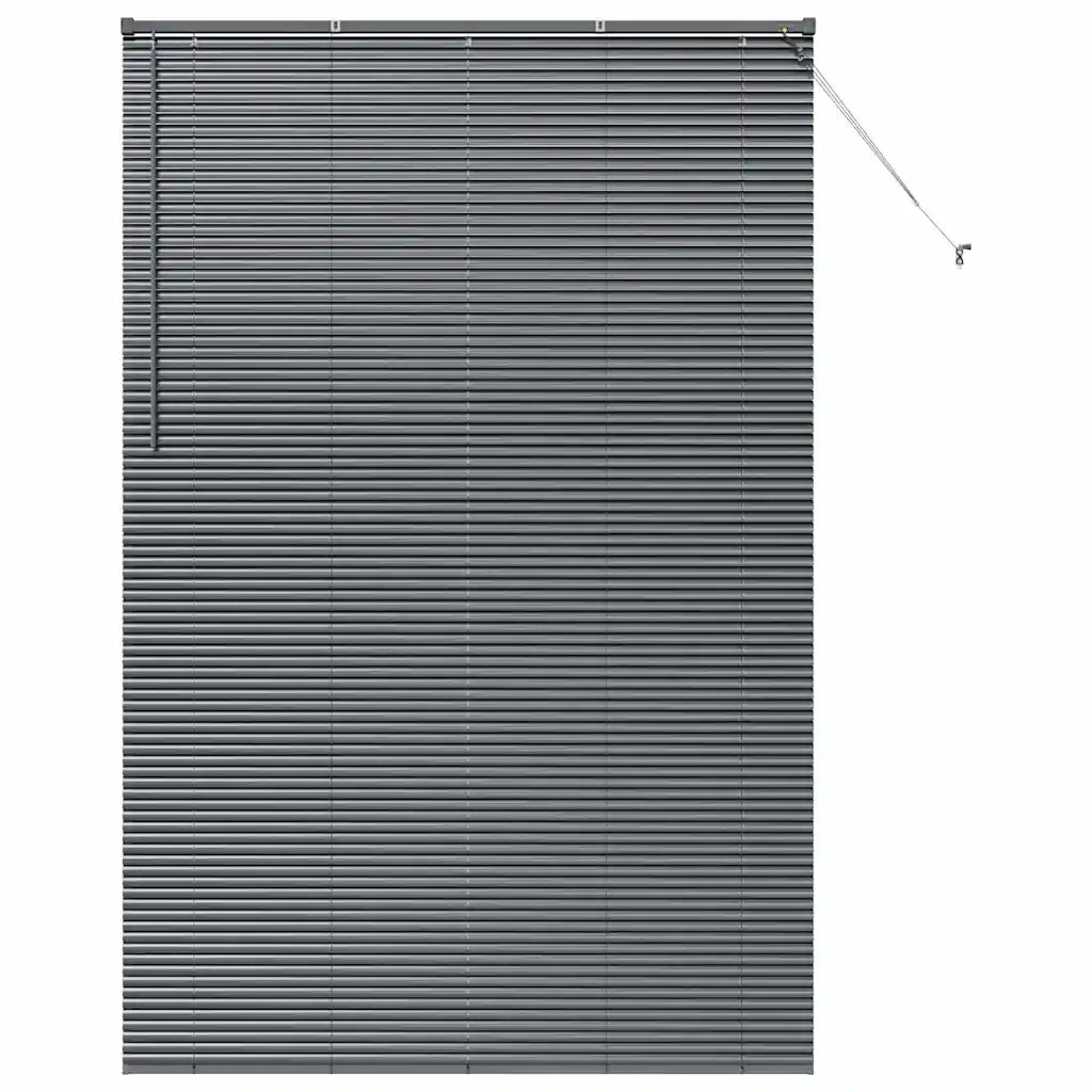 Tenda Veneziana Grigio Scuro 220 x 140 cm 25 mm Alluminio 42006105