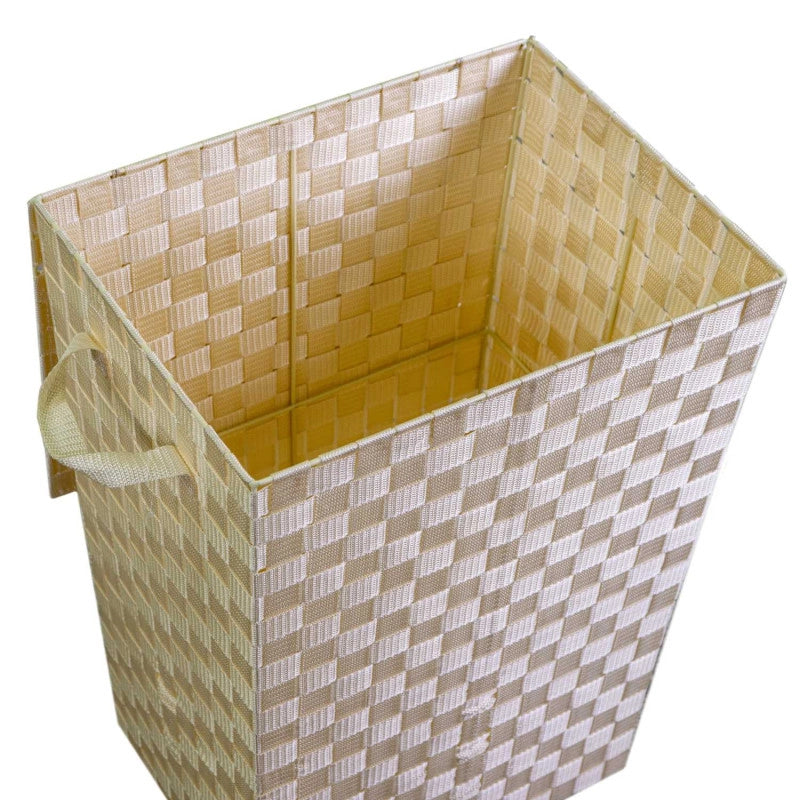 Cestone poliestere crema rettangolare cm 40x30h53
