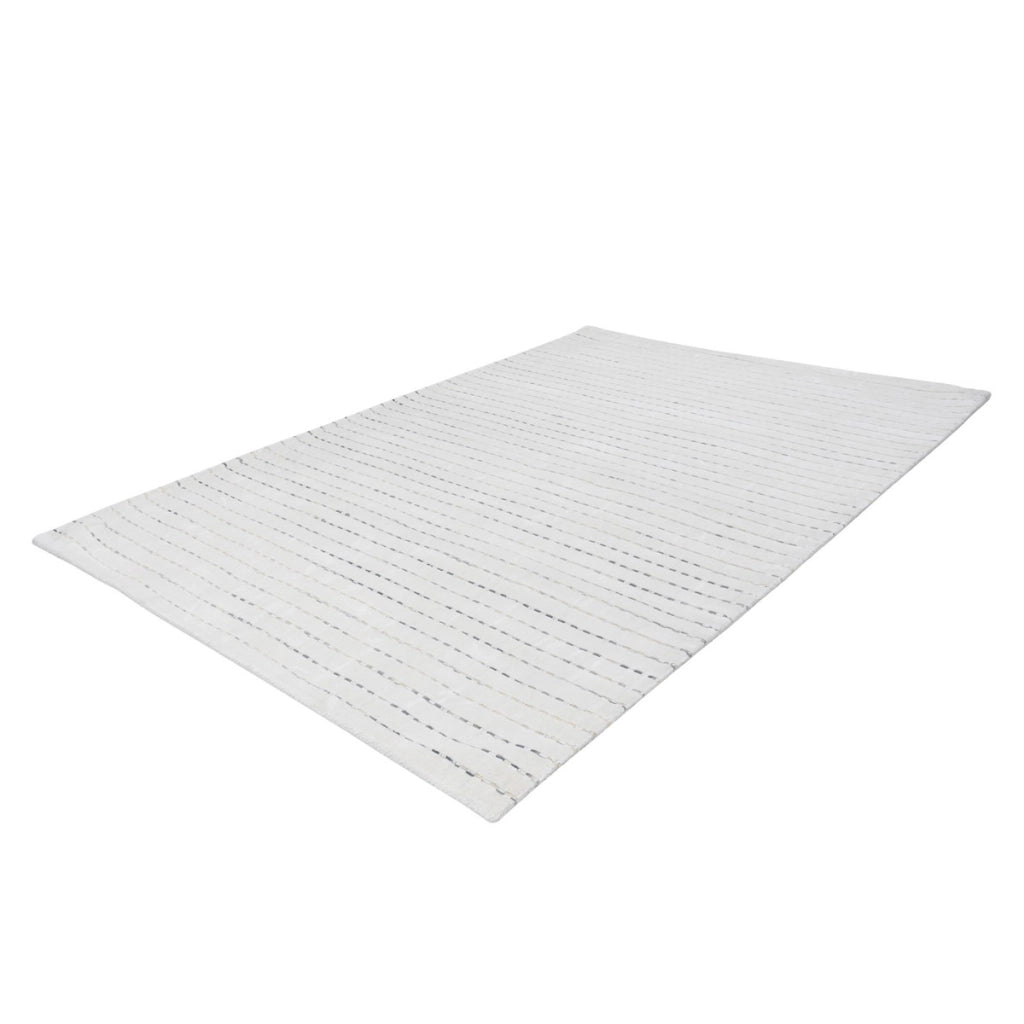 Tappeto Prime 110 Bianco e Grigio in Viscosa e Lana