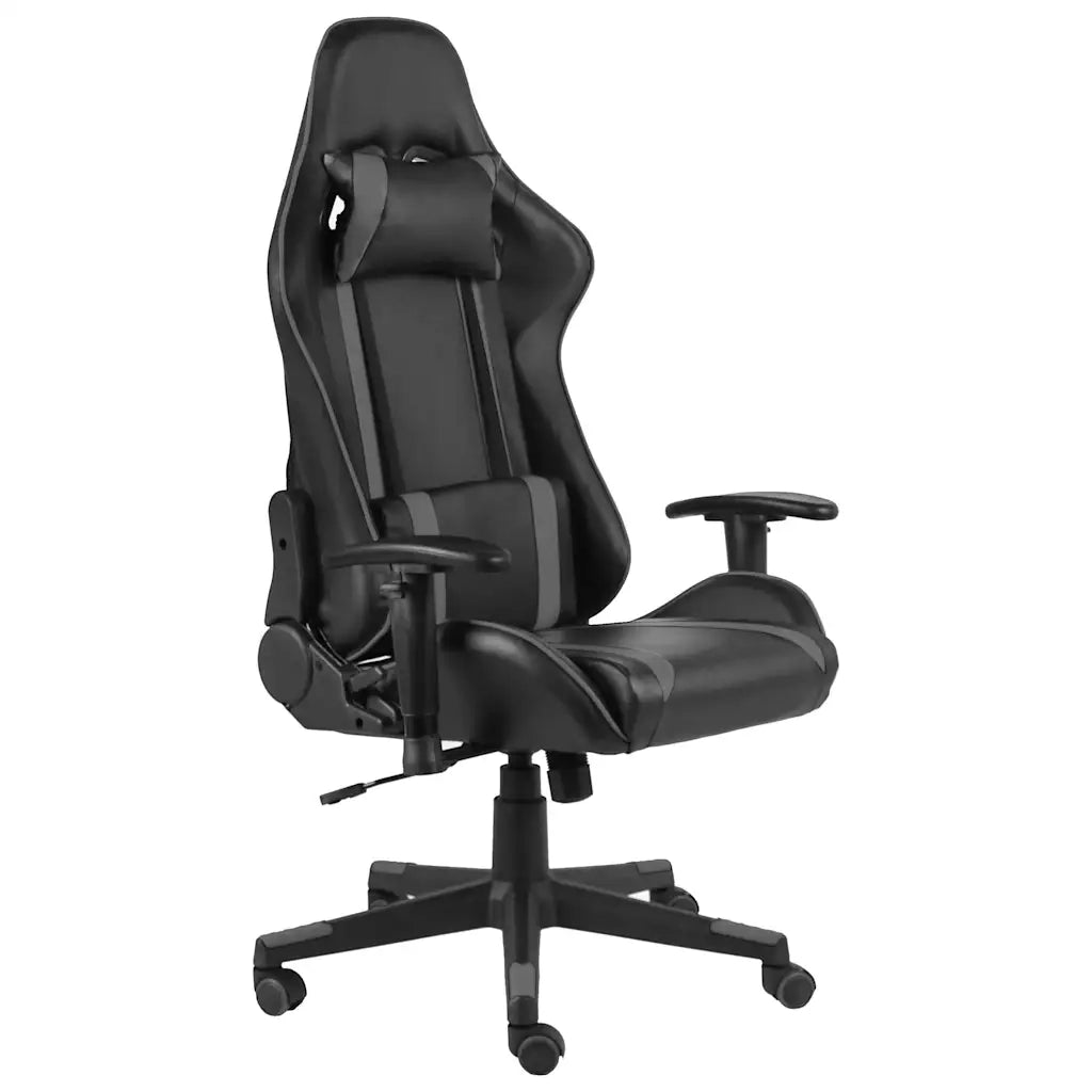 Sedia da Gaming Girevole Grigia in PVC 20483