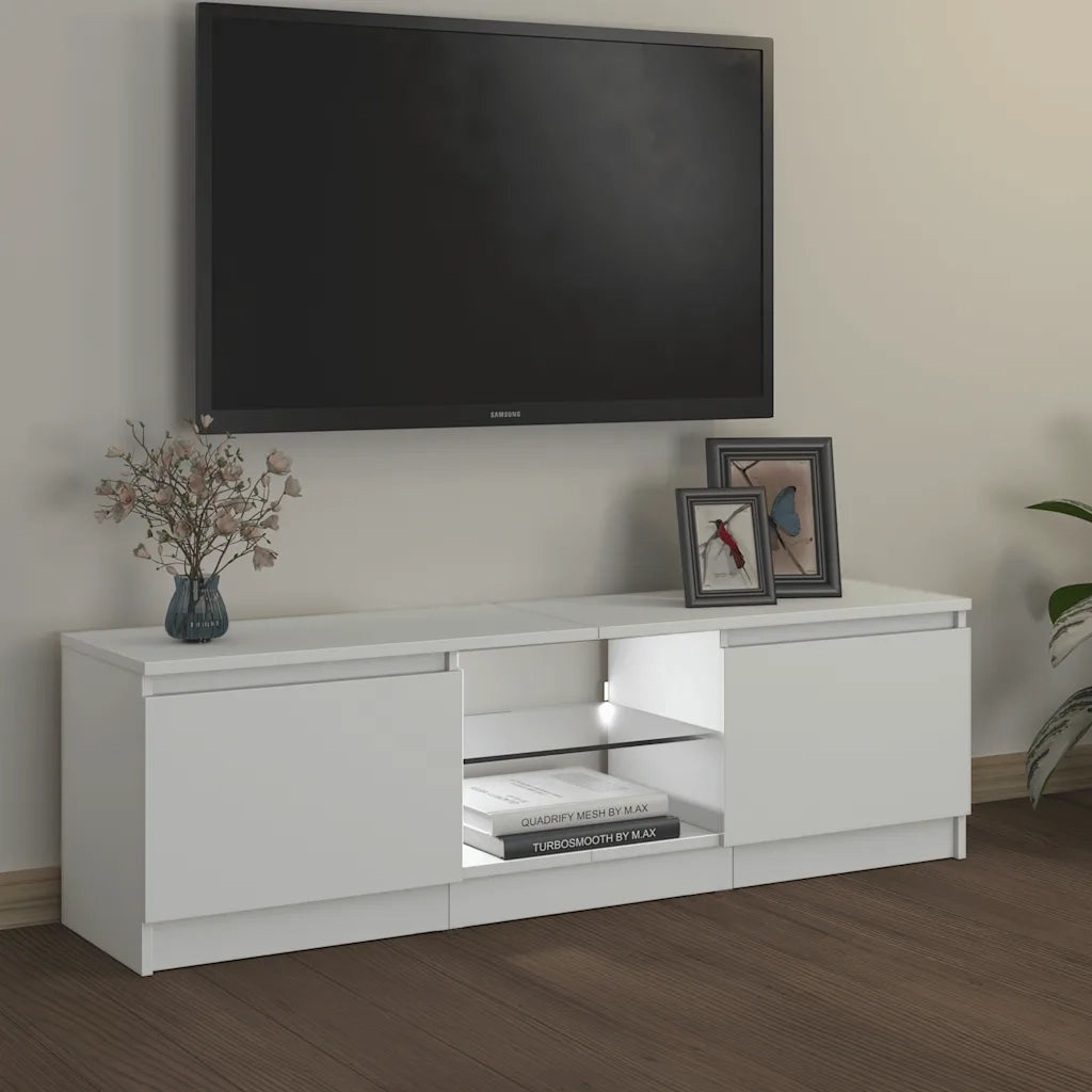 Mobile Porta TV con Luci LED Bianco 120x30x36 cm 804283