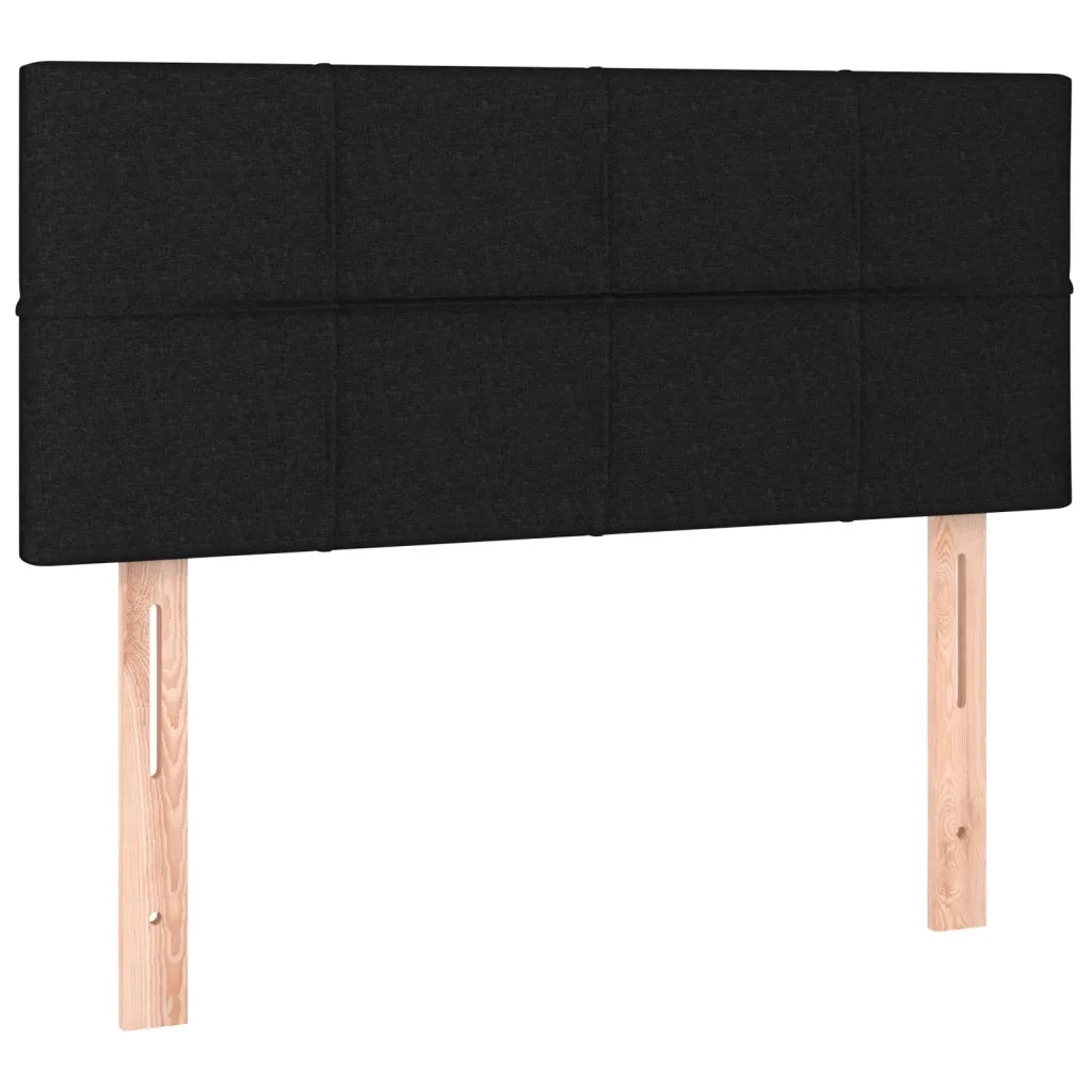 Letto a Molle con Materasso e LED Nero 90x190 cm in Tessuto