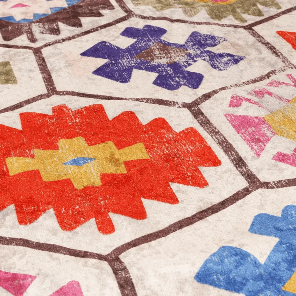 Tappeto Lavabile Multicolore 120x180 cm 136581