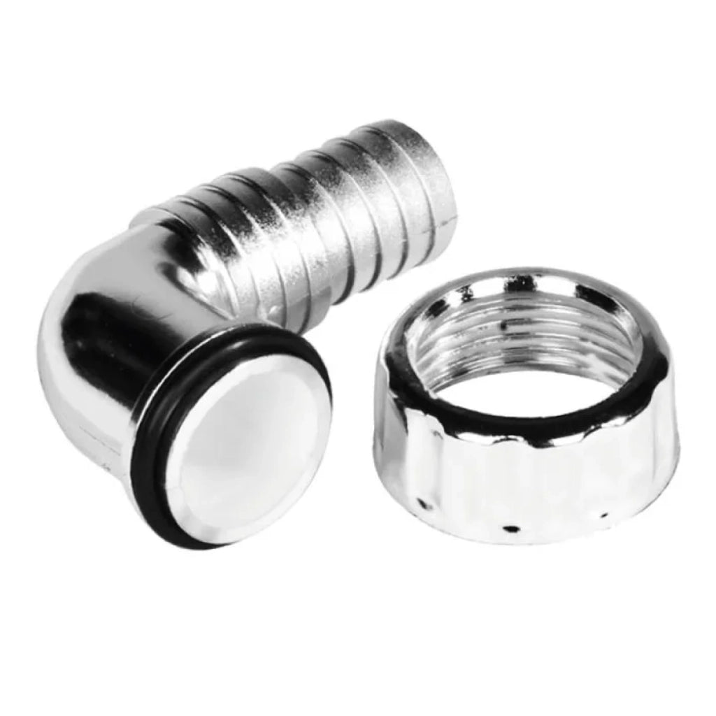 PIPETTA CURVA PER SCARICO LAVATRICE / LAVASTOVIGLIE IN PP 1 - 17MM A 22MM   Idroweb