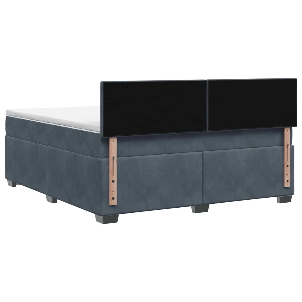 Letto con Box Spring, Materasso e LED Grigio Scuro 140 x 190 cm 3452181