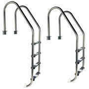 Scaletta per piscina interrata STANDARD in acciaio Inox 316L Configurazione: 3 Gradini