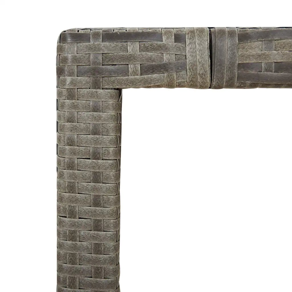 Set Bistrò da Giardino 9 pz con Cuscini in Polyrattan Grigio 3276972