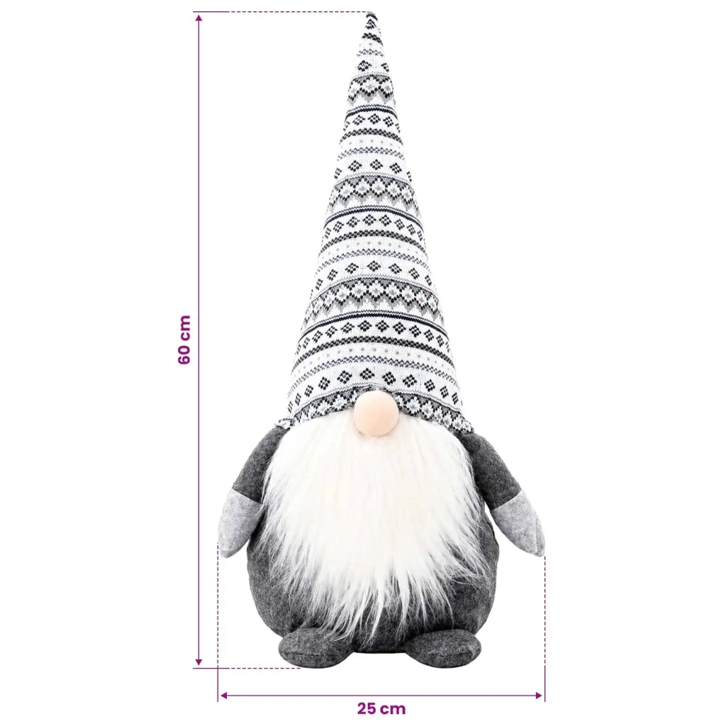 Gnomo di Natale Grigio 60 cm Poliestere 42050777
