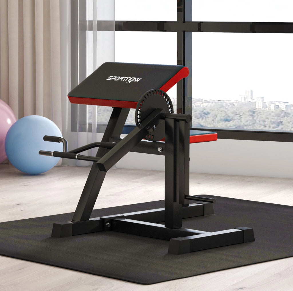 Panca curl bicipiti tricipiti 105x95x80 cm nera sedile regolabile 5 posizioni 60 kg