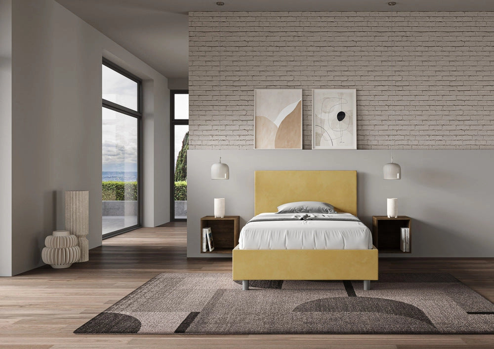 Letto Singolo 90x210 cm Senza Rete Adele Ocra