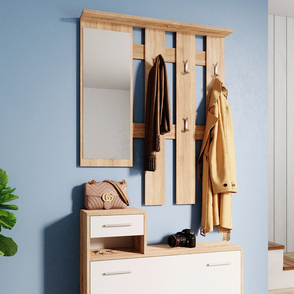 Vicco Appendiabiti Sonoma/Bianco 100 x 111.6 cm