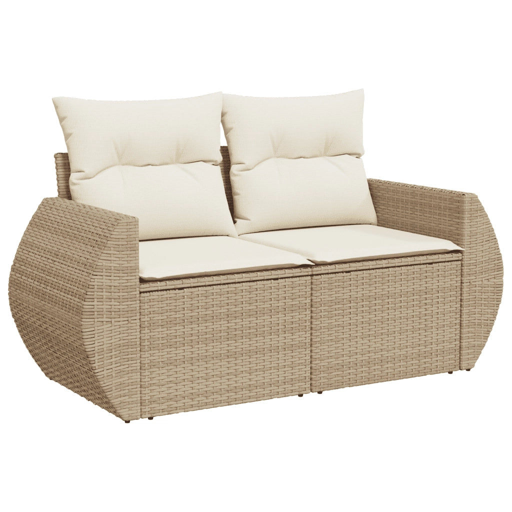 Set Divano da Giardino 5 pz con Cuscini Beige in Polyrattan 3253665