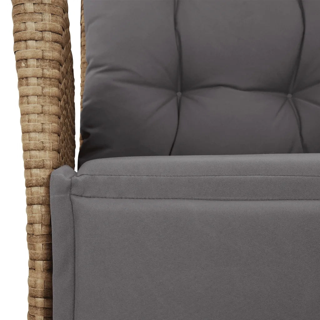 Set Pranzo da Giardino 5 pz con Cuscini Beige Misto Polyrattan 3213456