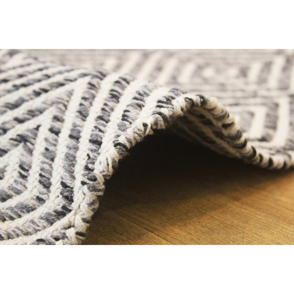 Tappeto Cocktail 300 in Cotone Grigio a Rombi 80x150 cm