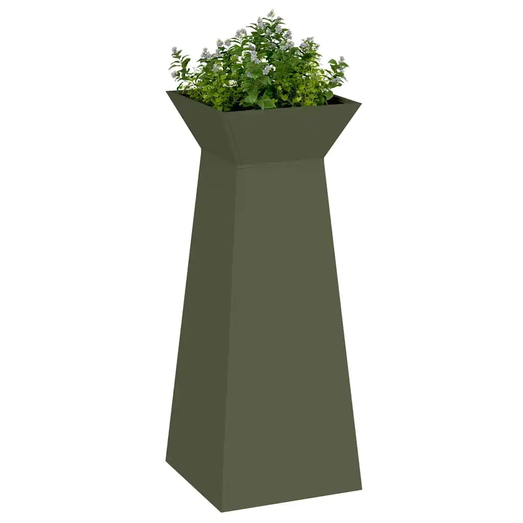Vaso a Pilastro 2 pcs Oliva 40 x 40 x 100 cm