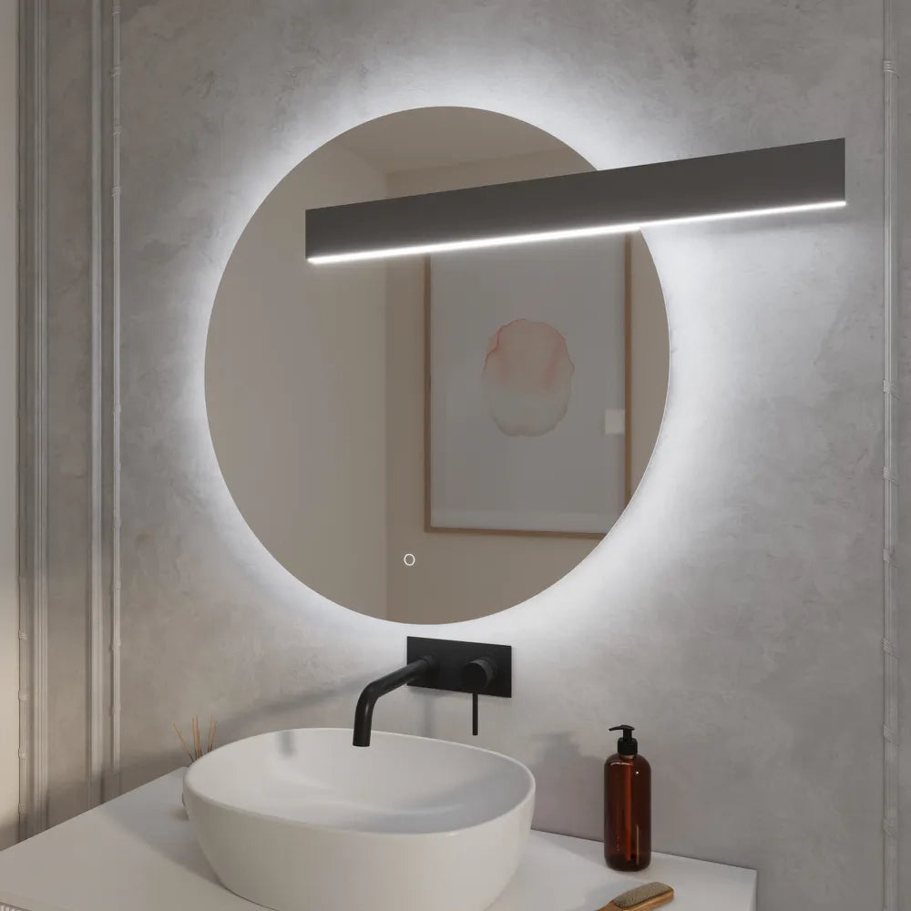 Specchio led rotondo 100cm luce calda, fredda, neutra anti-appannamento | Kaus