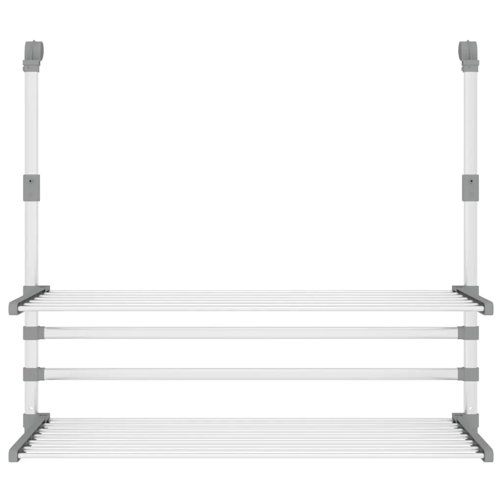 Stendino per Balcone 89x25x(60-95) cm in Alluminio 154605