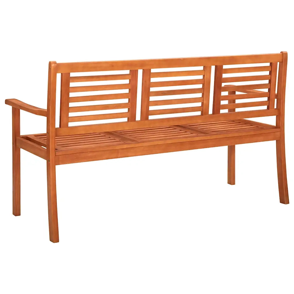 Panchina da Giardino e Cuscino 3 Posti 150cm Eucalipto Massello 3061011