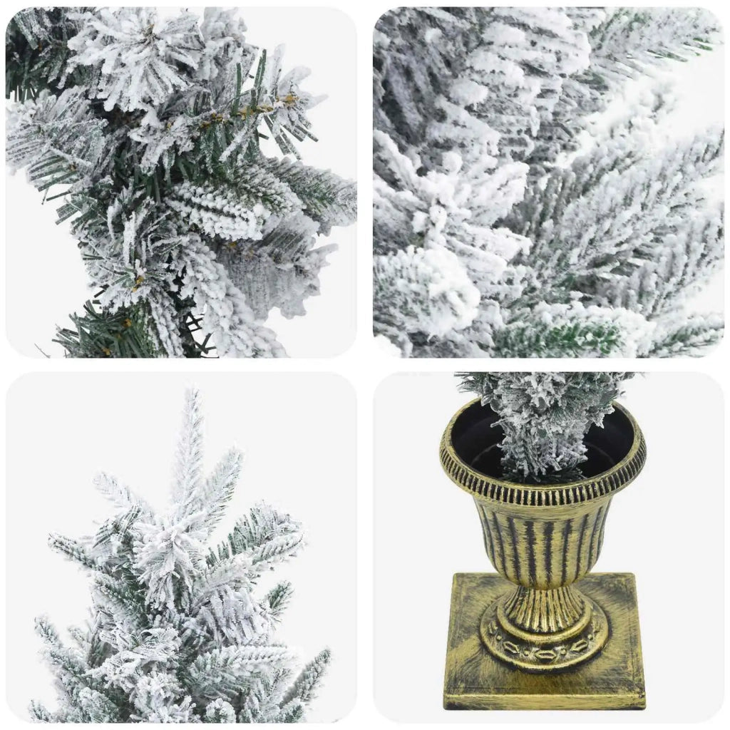 Albero di Natale Mini 120 cm PVC e PE Verde e Bianco 3468450