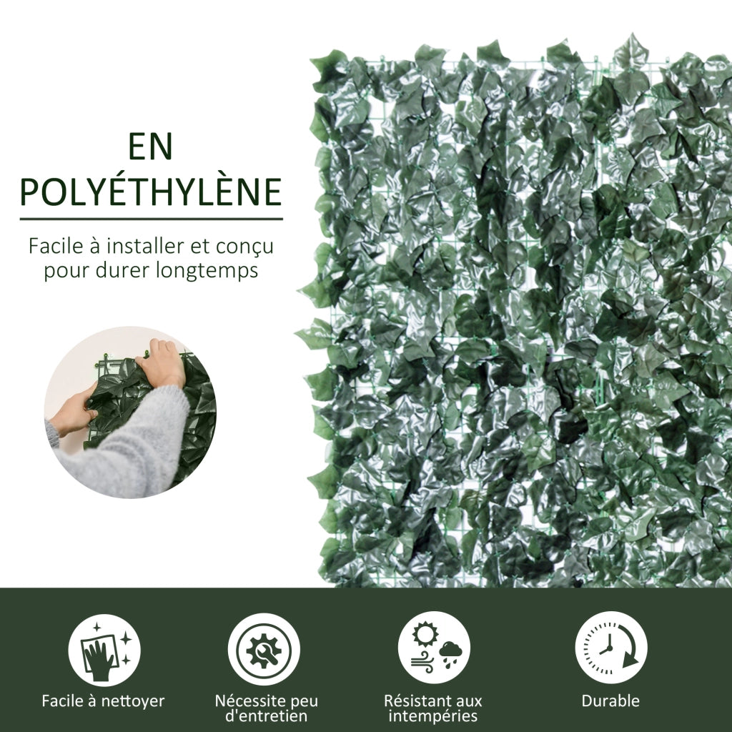 Parete Verde Artificiale Brise-Vue ¨C Minimal ¨C Verde 240x100 cm