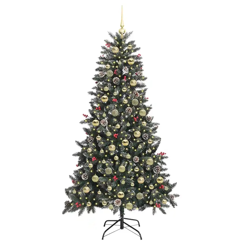 Albero di Natale artificiale con 300 LED Verde 180 cm
