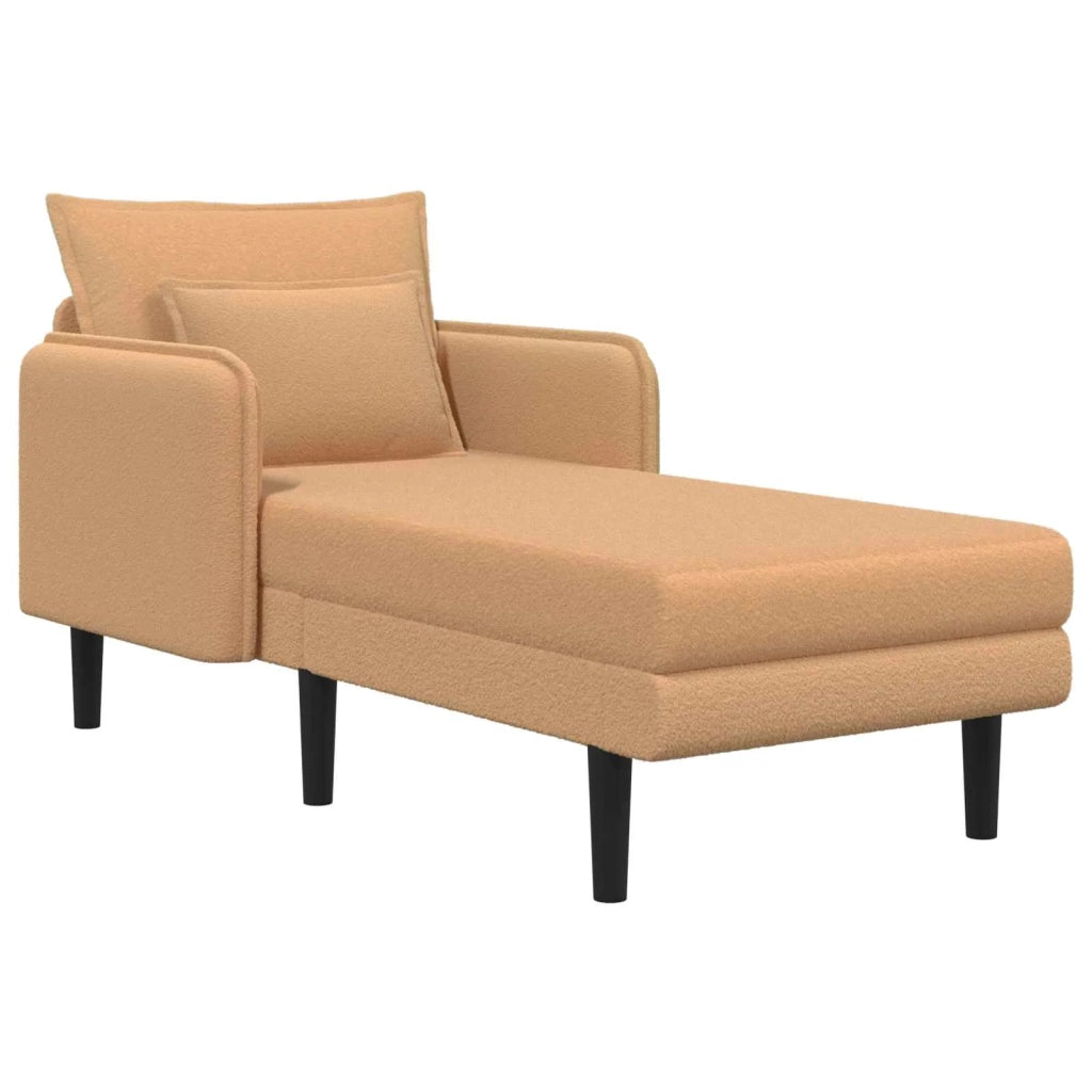 Chaise longue oversize Beige Bouclé 42048058