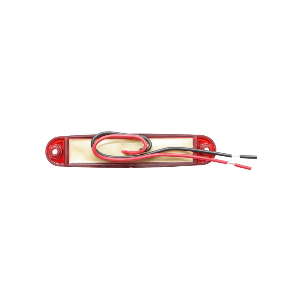 Lampada  laterale LED rossa, 100 mm, 12V-24V, Breckner Germany.