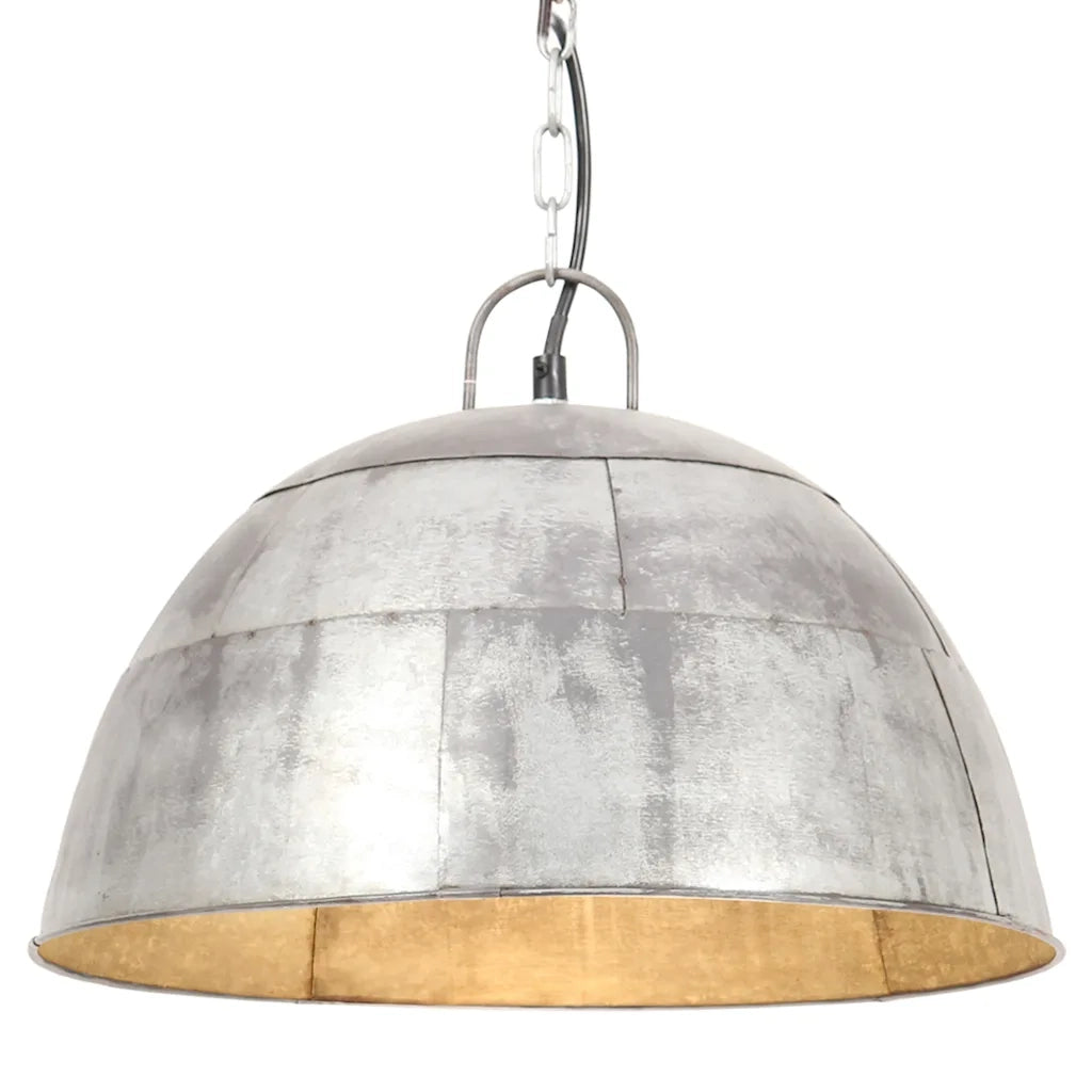 Lampada a Sospensione Vintage 25 W Argento Rotonda 41 cm E27 320541