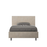 Letto 1 Piazza e Mezzo 130x190 cm con Rete e Contenitore Adele Sabbia