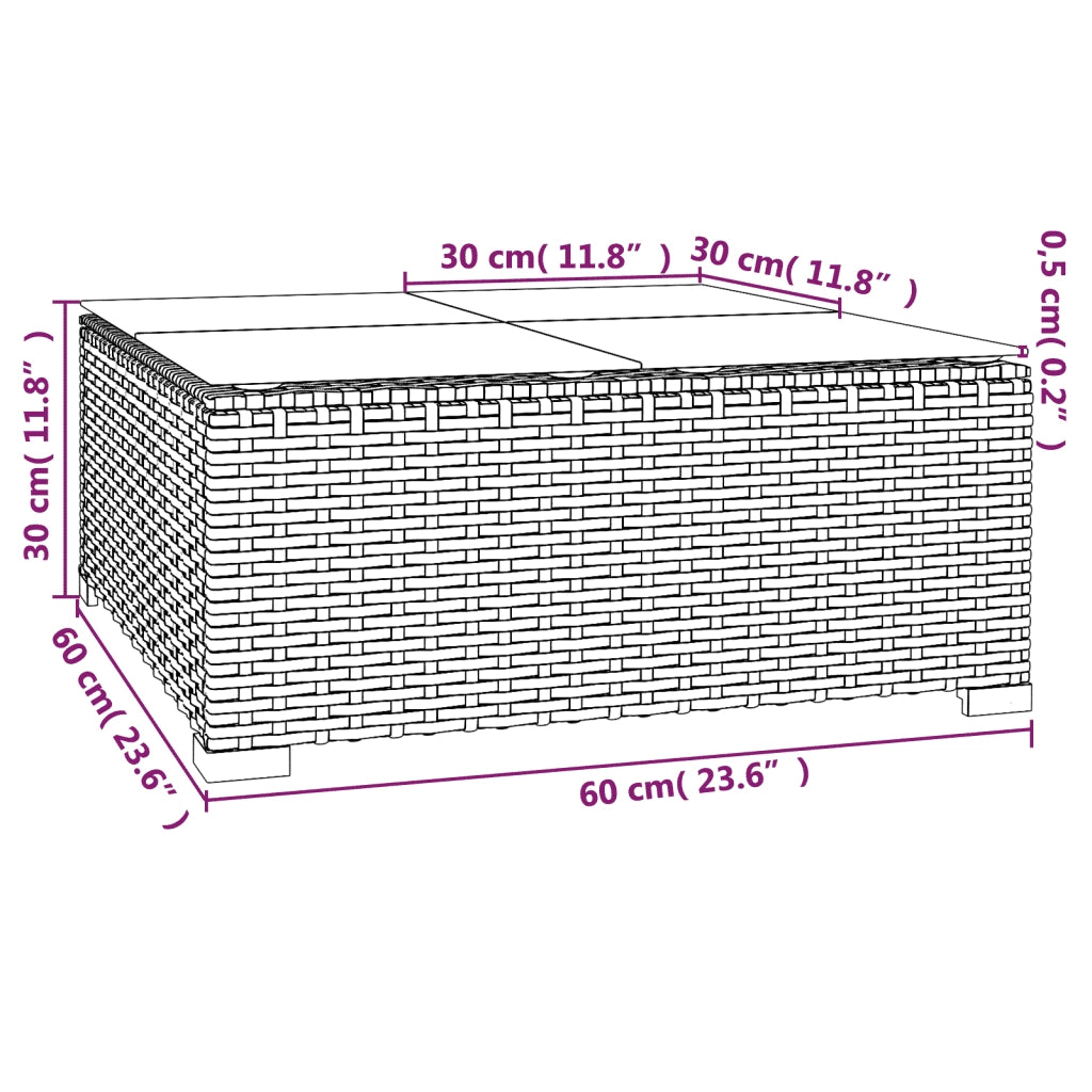 Set Divani da Giardino 10 pz con Cuscini in Polyrattan Marrone 3102635