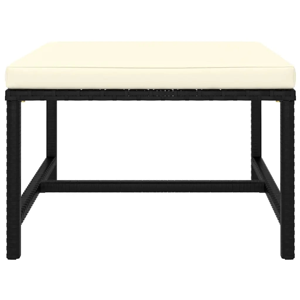 Set Divani da Giardino 8 pz con Cuscini in Polyrattan Nero 3059793