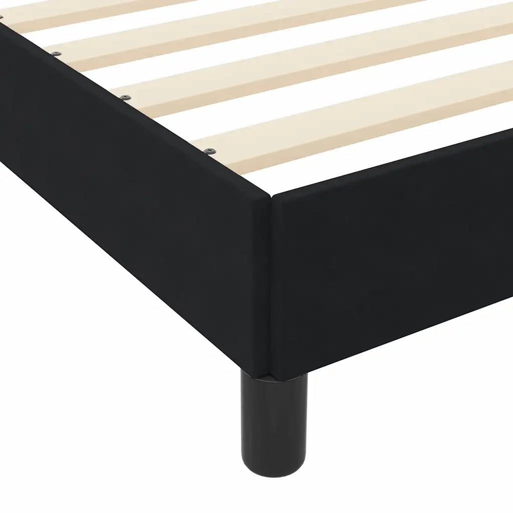 Letto a molle con materasso Nero 160 x 210 cm Tessuto 3398751