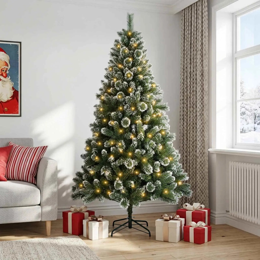 Albero di Natale artificiale 180 cm 300 LED Bianco caldo 3461237