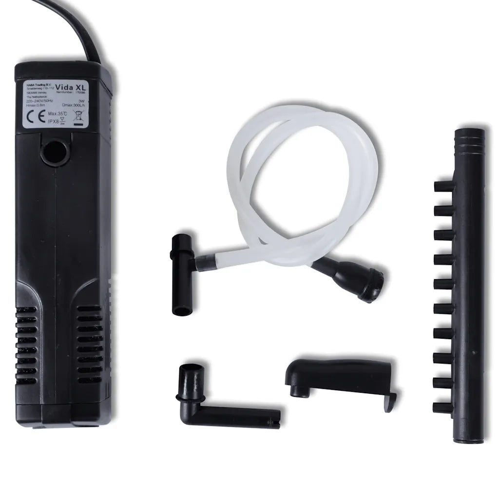 Filtro Pompa per acquario a carbone attivo 300L/h 170086