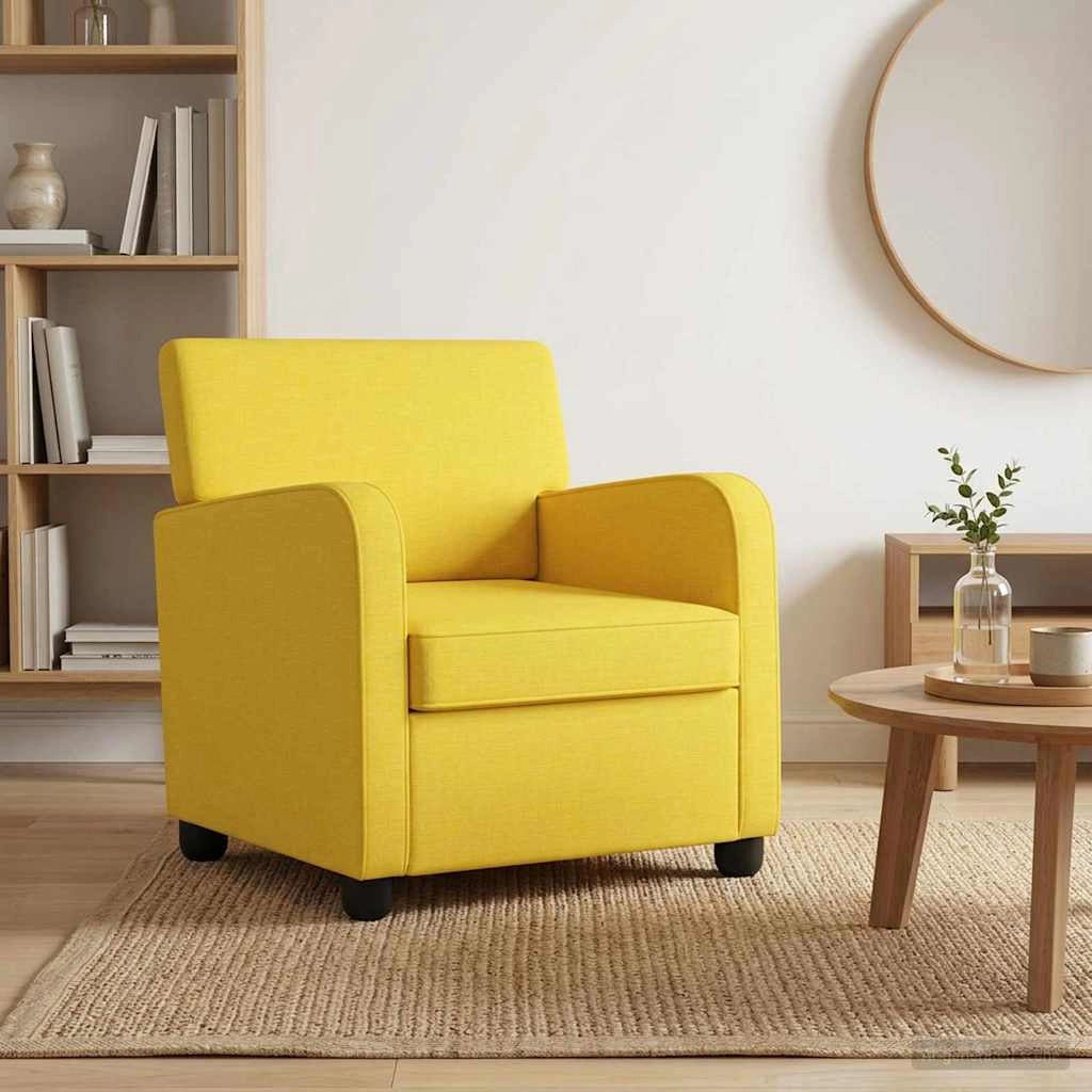 Poltrona Giallo Chiaro Tessuto 42043402