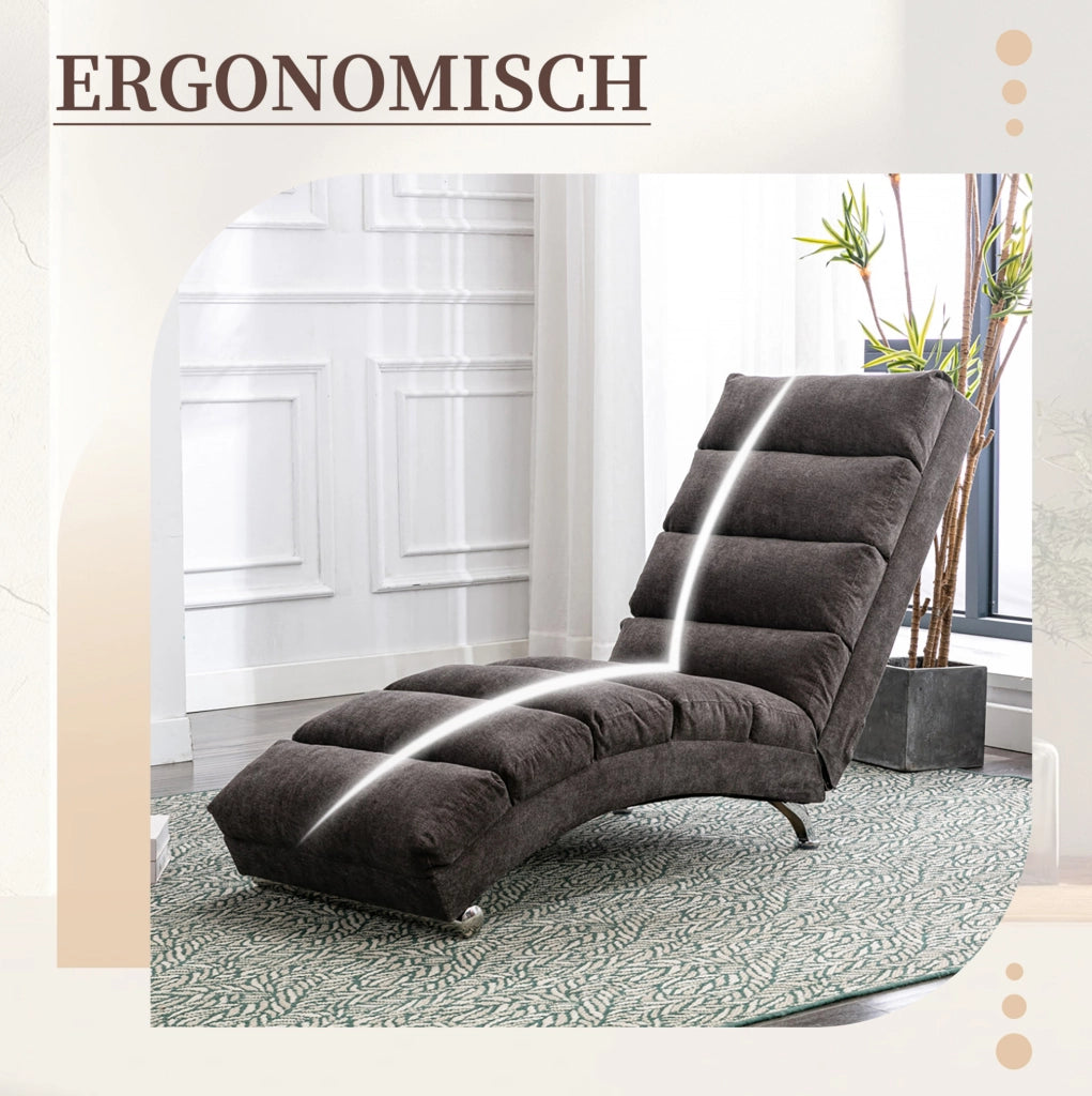 LETTINO MASSAGGIO 55x148x84 cm Lino Grigio Scuro