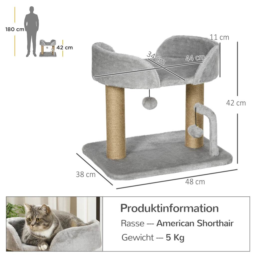 Albero tiragraffi per gatti ¨C Minimal ¨C 42 cm grigio