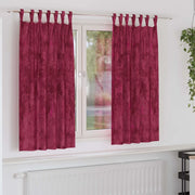 Tende in Velluto 2 pcs Rosso vino 175 x 140 cm Velluto 4107714