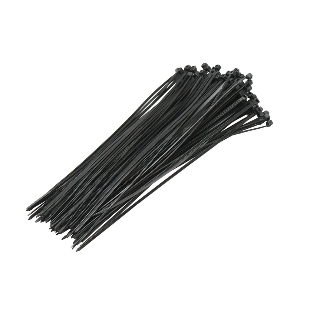 Fascetta, collare in plastica nero 2,5 × 200 mm, 100 pezzi/set Breckner Germany
