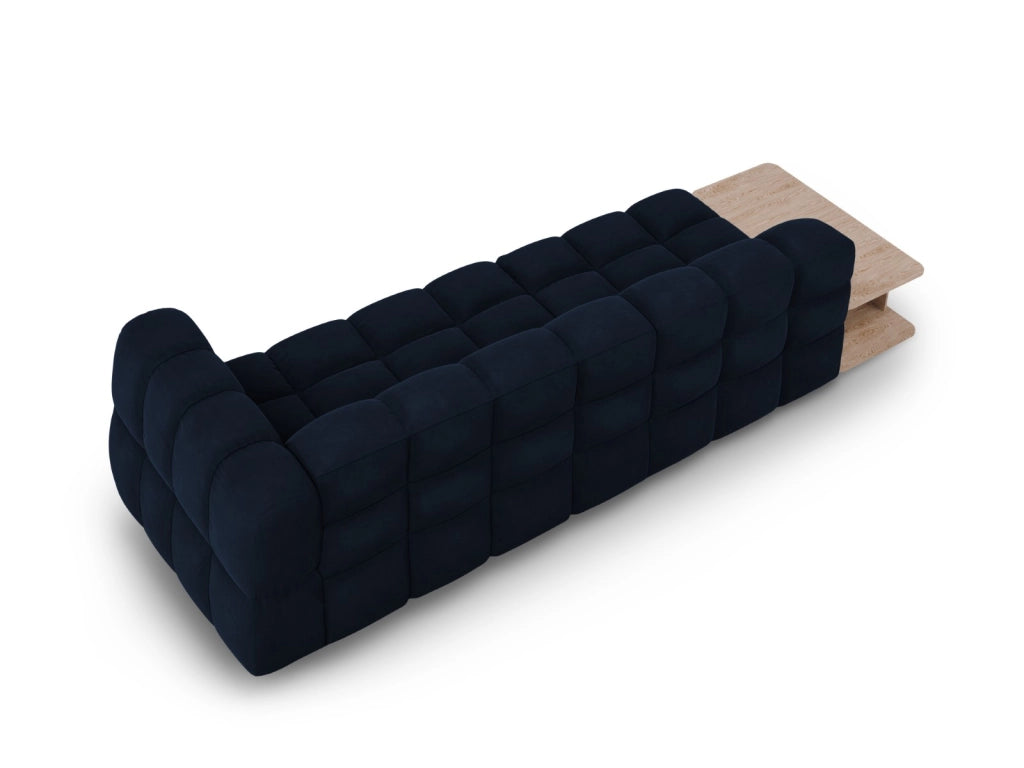 Cosmopolitan Design - Divano modulare sinistro "Sky" 4 posti in velluto blu reale 