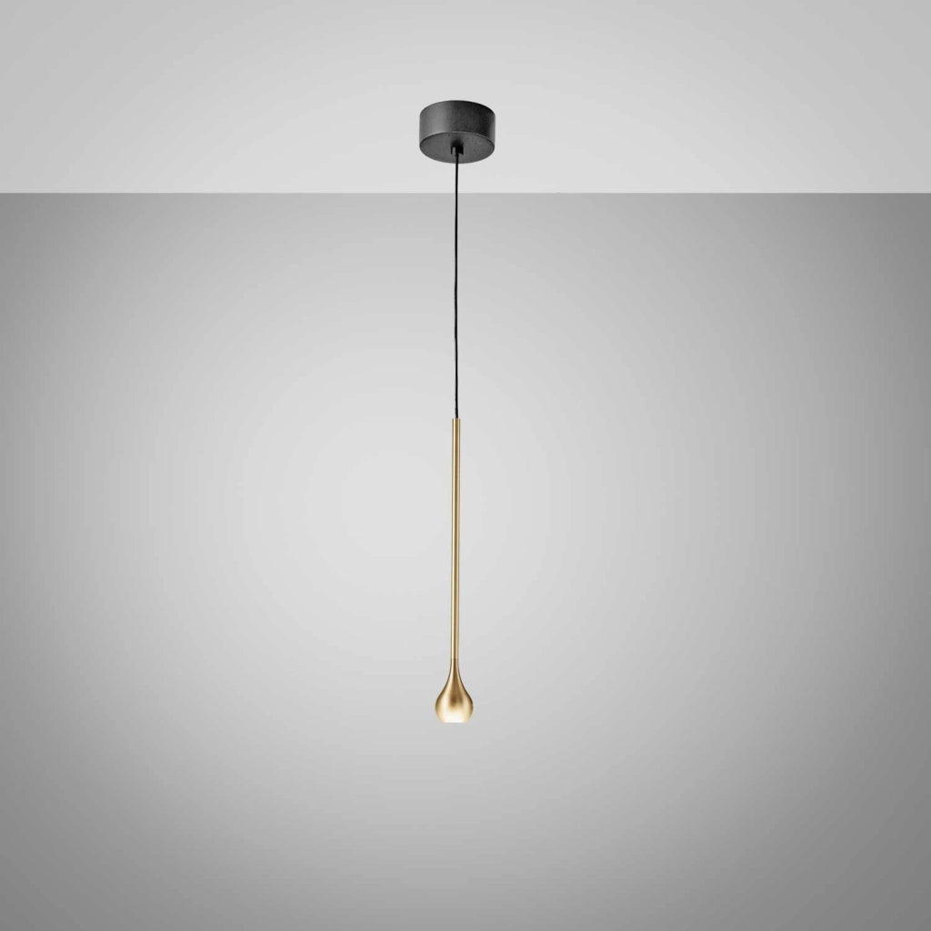 Lampada a Sospensione URSULA S/P Oro - Sospensione Singola Led 5W 3000K 255lm Fascio 24° Montatura in Alluminio IP20 - Gea Luce