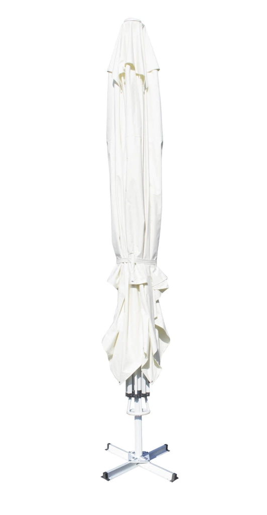 Ombrellone da Giardino 5x5m in Alluminio e Poliestere Bianco
